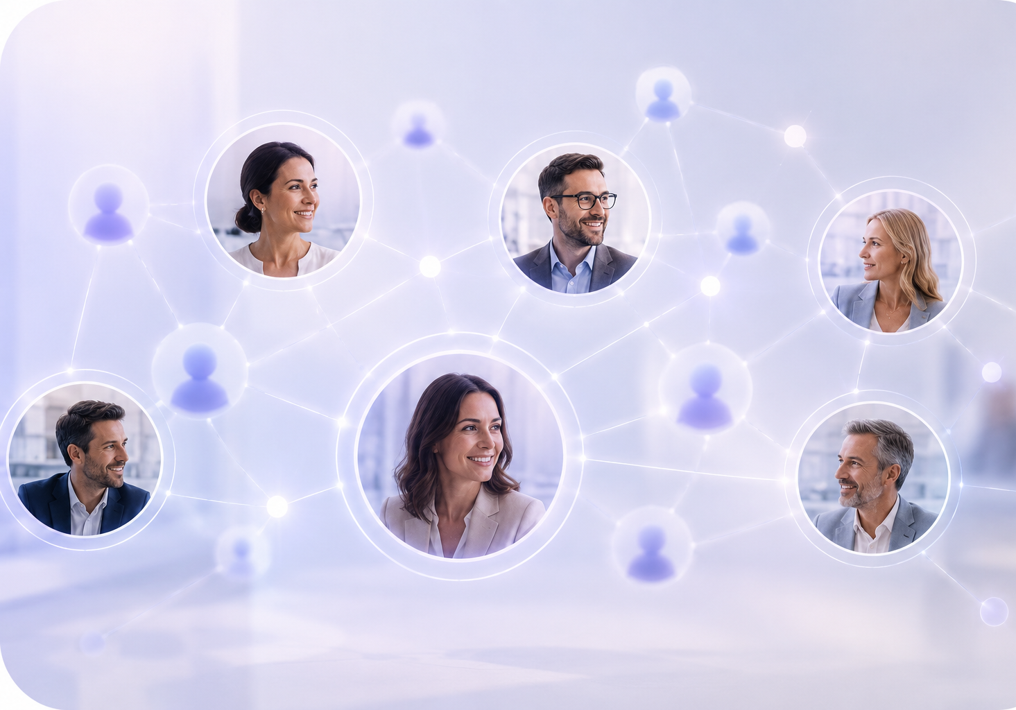 Professional matchmakers collaborating around a table